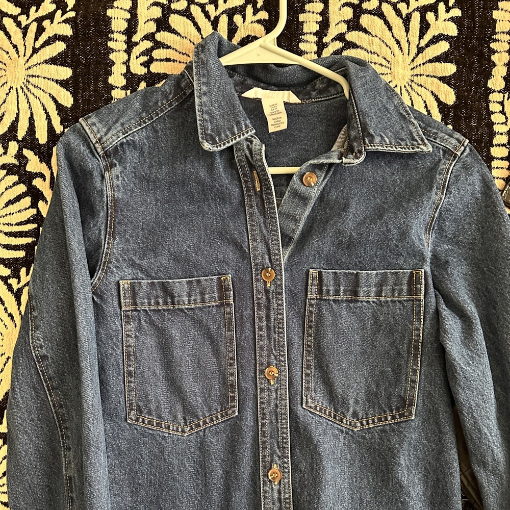 Denim button down